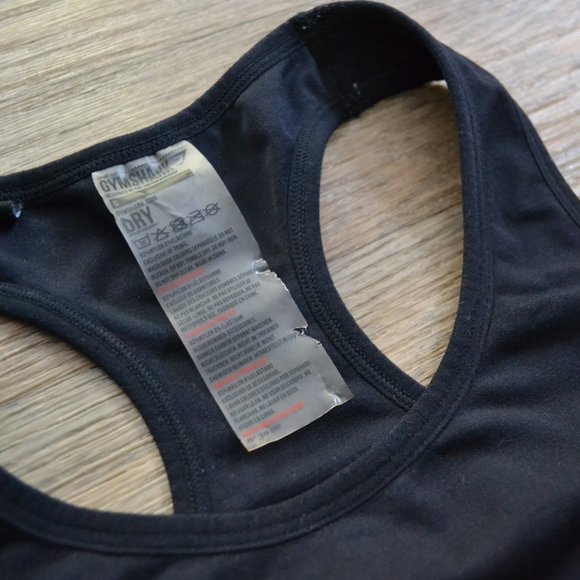 Gymshark Fit Seamless Logo Black Sports Bra Size Small - Picture 2 of 3